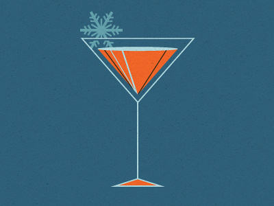 Winter Cocktail cocktail garnish illustration martini glass snowflake winter