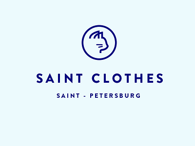 Saint Clothes animals blue cat clothes geometry logotypes minimalism