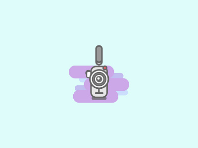 Camera Icon Main art camera design detailed icon illustration purple