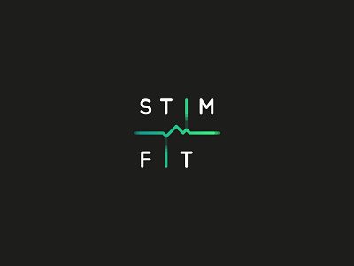 Stim Fit Logo black fitness gradient line logo minimal sport