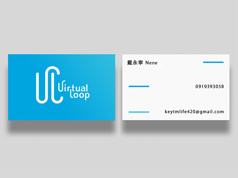 Virtual Loop - name card namecard vi ci logo design