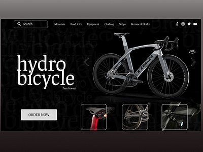 Hydro bicycle dailyui digitalmarketing landingpage landingpagedesign landingpages ui uidesigner uiinspiration userexperience