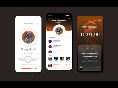 VLKANO music player concept. appdesign builtforhmans humancentereddesign musiclovers productdesign ui uiapp uiux ux uxdesign