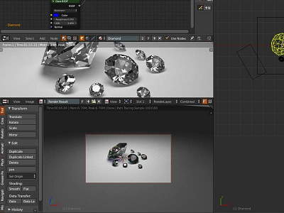 3D Diamond Ready For Render 3d modeling and texturing conceptual art concept jewels design.