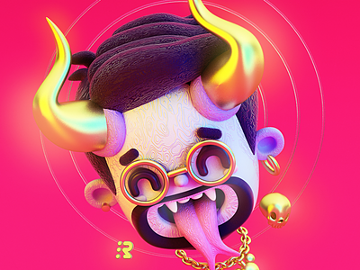 Diabbblo 😈 avatar cráneo cuernos devil diablo dorado evil gold horns mal skull