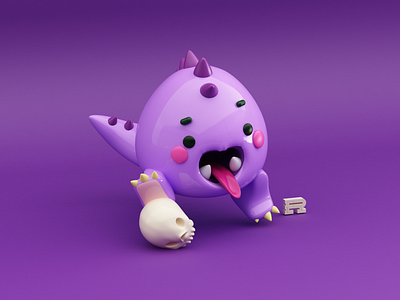 Baby dinosaur!! 🦖 c4d cinema4d dinosaur dinosaurio fósil