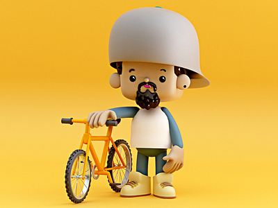 Persona con bici 🚲 3dart 3dmodel cinema4d cinema4dart person