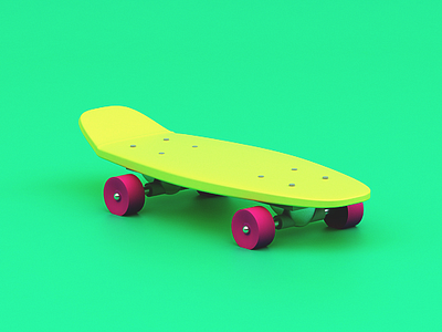 Wallpaper penny board!! 🙌🏾 3d 3dart board cinema4d cinema4dart pennyboard skateboard wallpaper