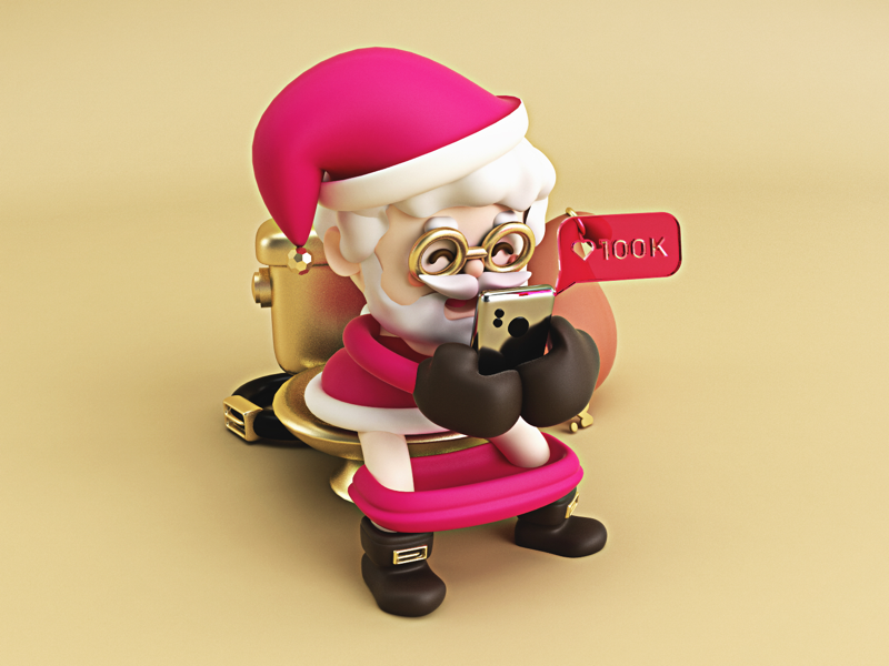 Breve descanso 🎅🏼💩 gold popo poop christmas navidad noel papanoel santaclaus 3d 3dart c4d cinema4d