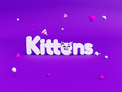 KITTENS 😻 c4d cat characterdesign cinema4d design diseño gatitos gatos kittens pet