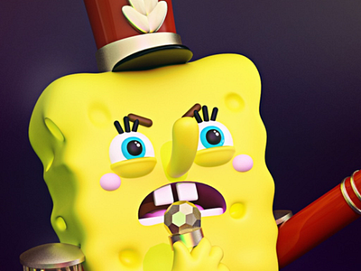 Halftime Show 🏈 3d 3dart bob esponja c4d cinema4d esponja fondo de bikini patriots patriots vs rams rams spongebob superbowl