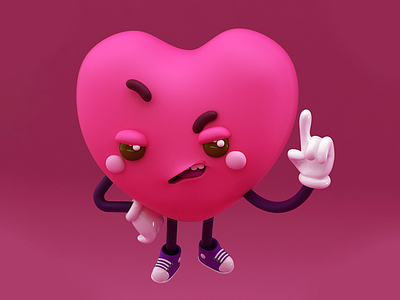 Heartrudo mad ❤️ 3dart amistad amor be my valentine character design cinema4d corazón diseño día del amor heart love personaje san valentín