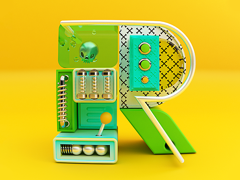 Letra “R” 3dmodel 3dillustration 3dart 3d challenge 36days 36days-r 36daysoftype r