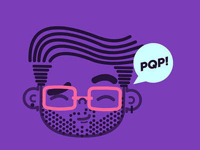 AVATAR avatar barba beard glasses lentes people persona purple rosa yo