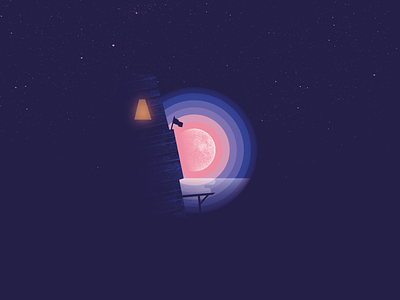 Letter D - Moon rising over the sea 36days d 36daysoftype beach house d dawn letter lettering moon sea sunset