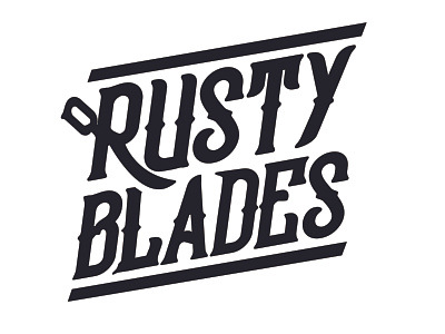 Rusty Blades brand branding design flat identity illustration logo rochester typography vector