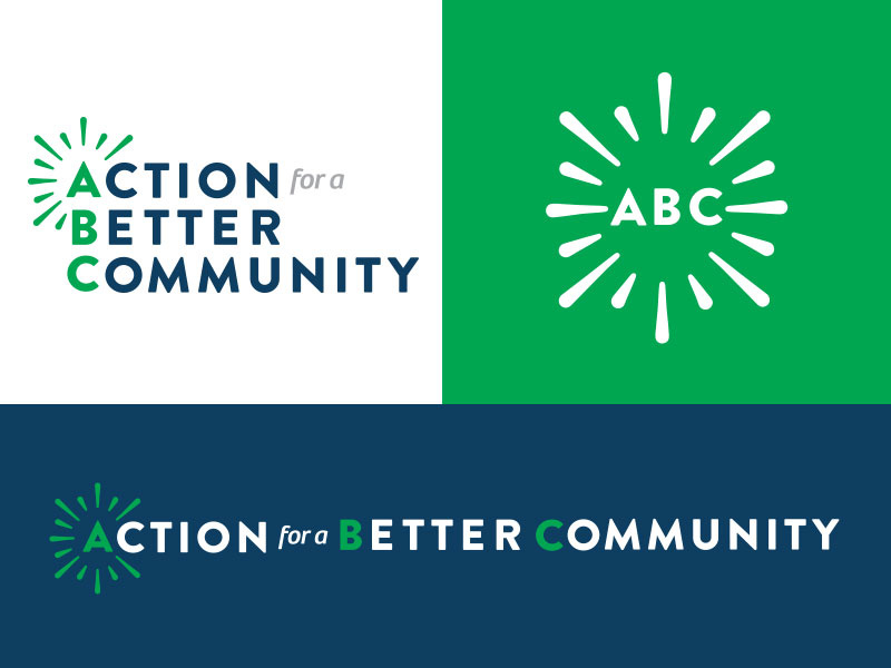 ABC Brand Identity action logos brand community non-profit