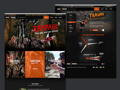 Dead Ringer Hunting e commerce home hunting page website