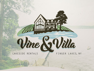 Vine & Villa Logo branding identity logo real estate vacation