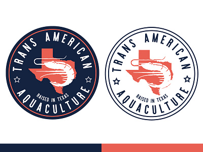 Trans American Aquaculture branding logo raised in texas shrimp