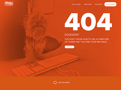 404 Page 404 howie the dog ui ux