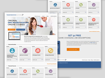 Transformation Solutions flat homepage icons illustration landing vector web. website
