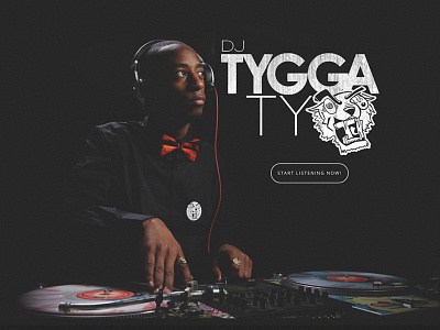 DJ Tyga Ty brand branding design homepage identity rochester ux web