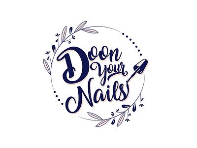 Doon Your Nails brand brand design brand identity branding design flat identity logo logotype typography vector