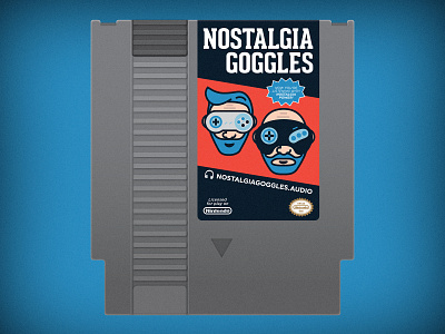 Nostalgia Goggles NES Cartridge cartridge flat games nes nintendo nostalgiagoggles podcast retro vector videogames