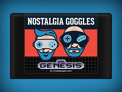 Nostalgia Goggles Genesis Cartridge cartridge flat games nostalgia goggles podcast retro sega genesis vector videogames