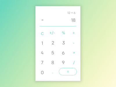 Calculator - Daily UI #04 004 calculator daily ui gradient numbers