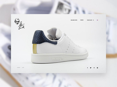 Concept Adidas Stan Smtih Website adidas clean concept light minimal shoes sneakers stan smith ui website