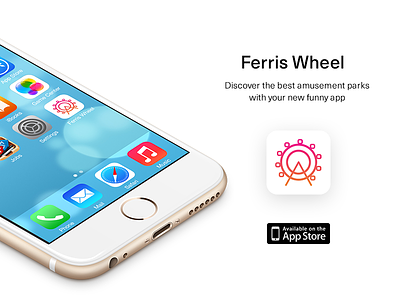Icon app - Daily UI #05 005 app app store daily ui ferris wheel gradient icon iphone 6 pink