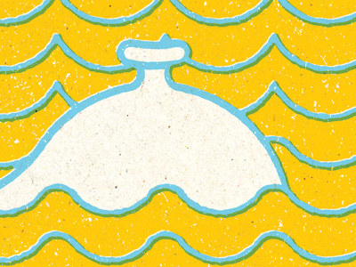 Whale at Sea illustration sea texture water waves whale