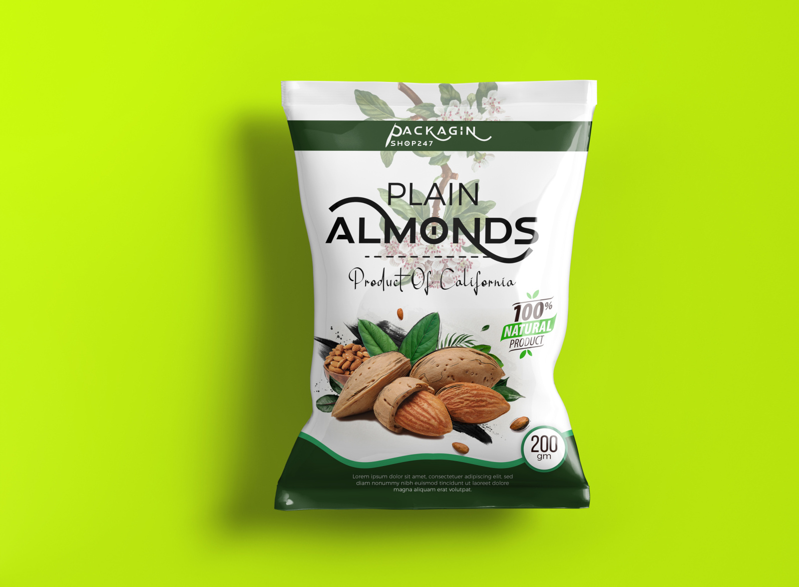 Plain Almonds Nuts Packaging Design by Mitun Debnath on Dribbble