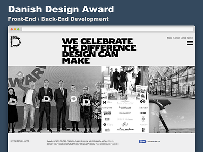 Danish Design Award back end development front end development wordpress theme
