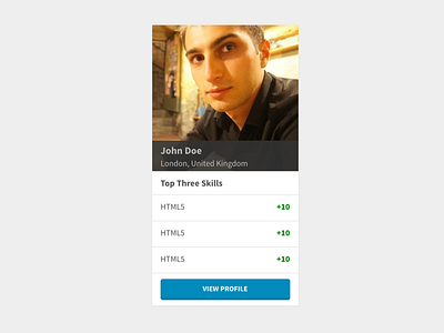 VREP.io Developer Profile Snippet community site profile card user card