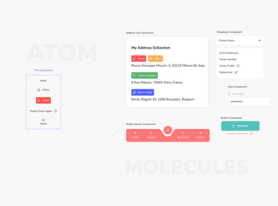 Text Component and Variation address component design system figma input box label text uix