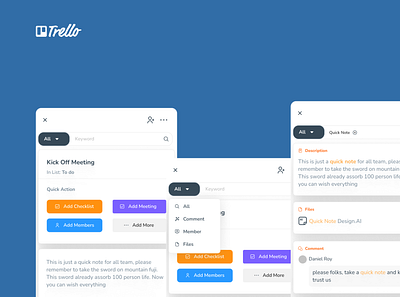 Trello Search Feature | Component Design cms component design design web figma product designer simple todo task management task tools to do apps todoapps trello web design website
