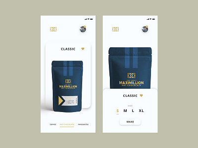 Maximillion's Hot Chocolate coffee hot chocolate mobile app ui user interface ux