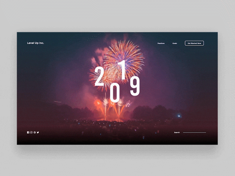 Happy New Year! adobe adobe photoshop adobe xd design interface landing page parallax process ps ui ux webdesign website xd