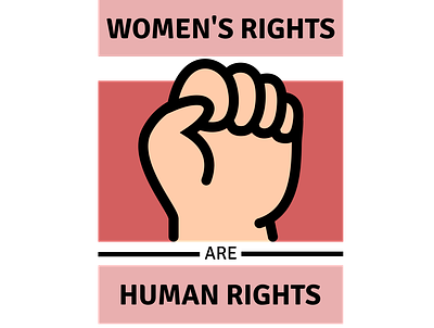 WOMEN'S RIGHTS ARE HUMAN RIGHTS abortion design drawing equality gift illustration lu7u pink presents pro choice rights typography woman women womens right womens right are human rights