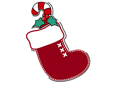 CHRISTMAS SOCKS - CUTE COLORFUL TRENDY ILLUSTRATION