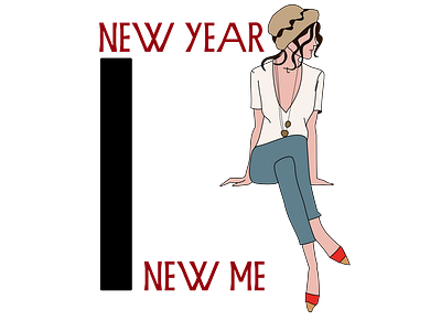 NEW YEAR NEW ME - SIMPLE TRENDY COOL DESIGN 2023