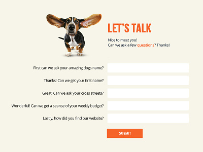 Application form application form contact dog form info pet web website
