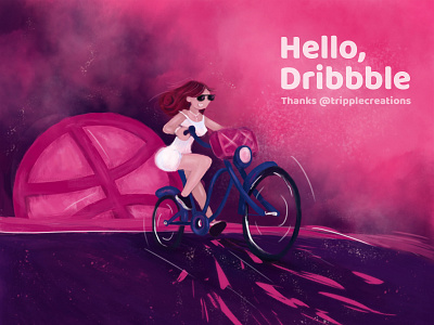 Hello Dribbble design dribbble best shot dribbble invite firstshot hello hello dribble illustration thank welcome shot