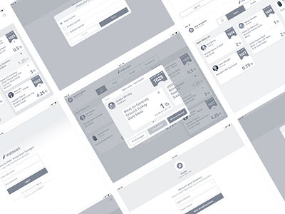 Instacart’s wireframes for personal shoppers app