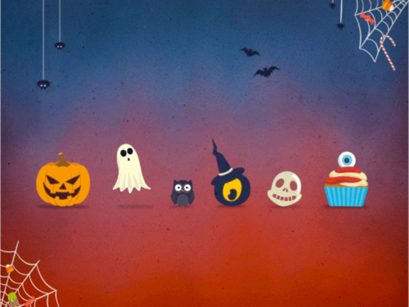 Halloween event Auchan:Direct animation halloween illustration