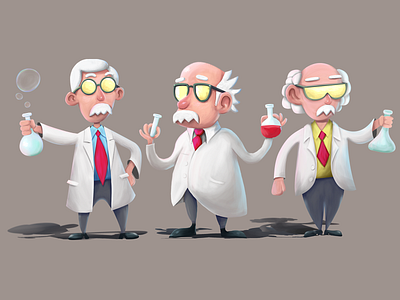 Character Design - Scientists 2d adobe photoshop artist branding character designing custom nft digital artist digital nft freelancer graphic design illustration metadata nft nft art nft collection photoshop unique nft