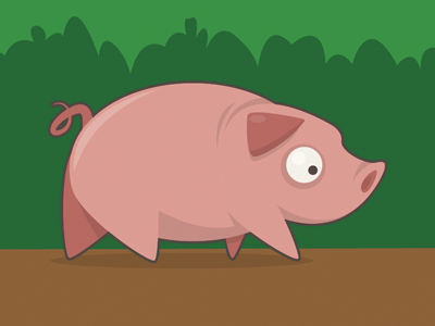 Pig cartoon illustration illustrator pig